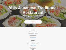 Tablet Screenshot of abisjapanesetraditionalrestaurant.com